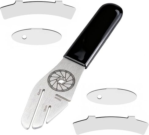 WAKALALA MTB & Road Bike Disc Brake Rotor Truing Tool Kit | Stainless Steel 4mm Alignment Wrench with 3 Openings | 4 Shims for High Efficiency Quick Adjustment Set in Saudi Arabia