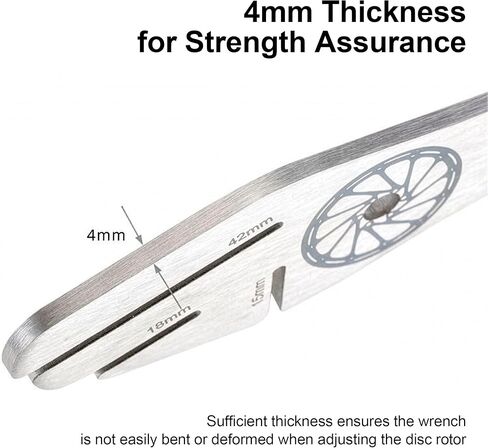 WAKALALA MTB & Road Bike Disc Brake Rotor Truing Tool Kit | Stainless Steel 4mm Alignment Wrench with 3 Openings | 4 Shims for High Efficiency Quick Adjustment Set in Saudi Arabia