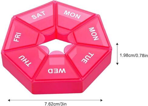 2-Pack Weekly Pill Organizer - 7-Day Travel Pill Case with Day Labels(2Blue1) in Saudi Arabia