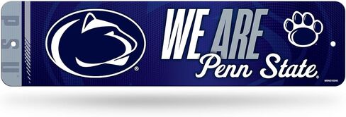 Rico Industries NCAA Penn State Nittany Lions - PSU "We Are" لافتة شارع معدنية مقاس 4 × 15 بوصة ديكور منزلي - غرفة النوم - المكتب - كهف الرجل in Saudi Arabia