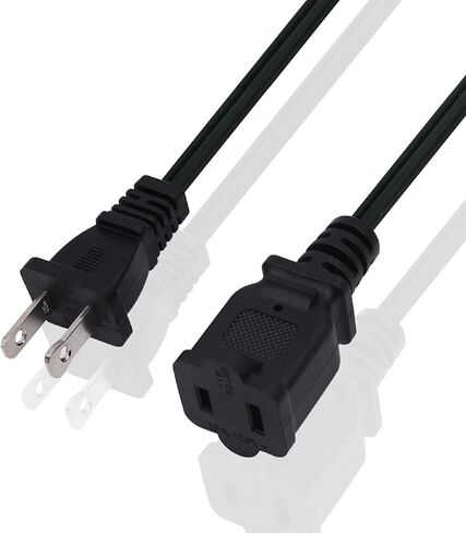 10FT 2 Prong Indoor Extension Cord,Thin White Extension Cords Male/Female Power Cable for Home Office Outdoor, 18/2 ETL Listed 10 FT Extension Cord in Saudi Arabia