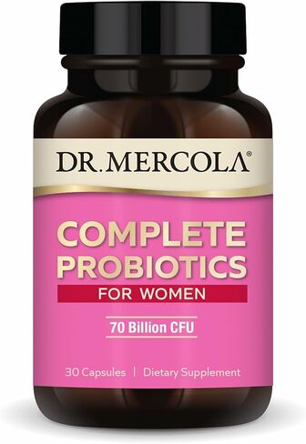 Dr. Mercola Complete Probiotics for Women - Supports Gut, Vaginal & Immune Health - Contains Lactobacillus Strains - Non-GMO, Gluten-Free & Soy-Free - 90 Capsules (90 Servings) in Saudi Arabia