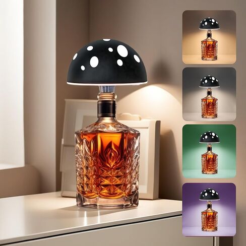 ضوء زجاجة شفاف كريستالي، مصباح طاولة، مصباح نبيذ LED قابل لإعادة الشحن، عاكس الضوء أكريليك، 2000 مللي أمبير، 3 ألوان، مصباح زجاجة in Kuwait