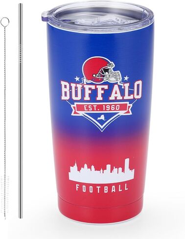 Football Tumblers 20oz Car Cups Sports Travel Coffee Mug, Stainless Steel, Insulated,Classic Collection Gifts for Men Women Fans in Saudi Arabia