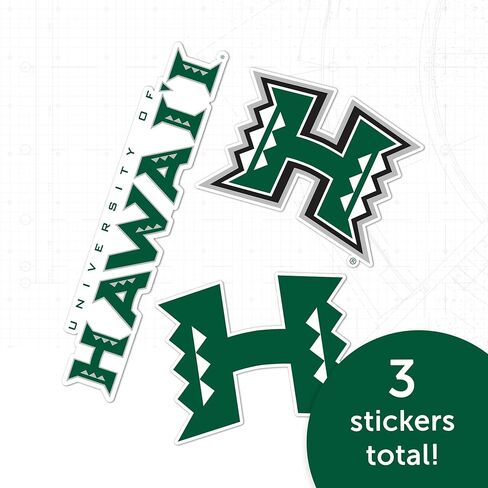 Desert Cactus University of Hawaii Sticker Rainbow Warriors UH Vinyl Decals Laptop Water Bottle Car Scrapbook T5 (Type 5-1) in Saudi Arabia