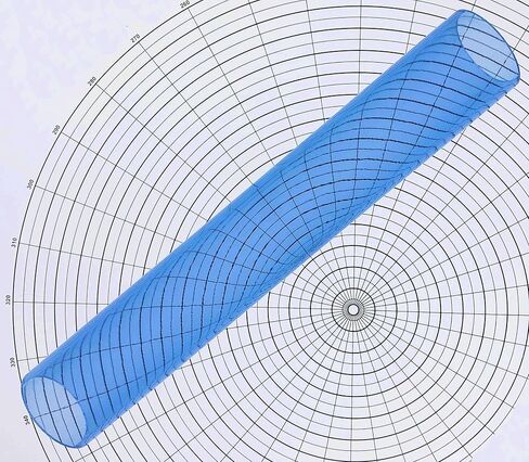 2 "OD x 1 3/4" ID x 12 "أنبوب شبكي طويل شفاف من الأكريليك الأزرق الشفاف - قطر 2 بوصة in Kuwait