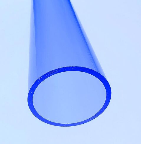 2 "OD x 1 3/4" ID x 12 "أنبوب شبكي طويل شفاف من الأكريليك الأزرق الشفاف - قطر 2 بوصة in Kuwait