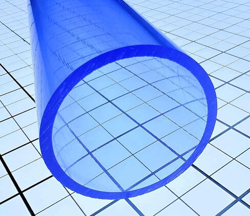 2 "OD x 1 3/4" ID x 12 "أنبوب شبكي طويل شفاف من الأكريليك الأزرق الشفاف - قطر 2 بوصة in Kuwait