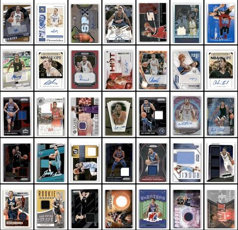 Basketball Sports Card Mystery Pack | Contains 25 Cards | 1x Autograph or Relic Cards Guaranteed | 3X Rookie Cards Guaranteed in Saudi Arabia