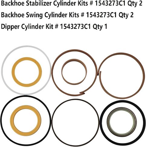 12Pcs Whole Machine Hydraulic Cylinder Seal Kit for Case 580B; 1543252C1 1543253C1 1543273C1 1543273C1 1543265C1 1543274C1 1543273C1; Lift Bucket Tilt Backhoe Stabilizer Swing Boom Dipper in Saudi Arabia
