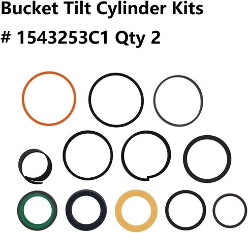 12Pcs Whole Machine Hydraulic Cylinder Seal Kit for Case 580B; 1543252C1 1543253C1 1543273C1 1543273C1 1543265C1 1543274C1 1543273C1; Lift Bucket Tilt Backhoe Stabilizer Swing Boom Dipper in Saudi Arabia