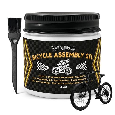 Bicycle Assembly Gel 3.53oz, Fiber Grip Carbon Assembly Gel, Anti-Slip Assembly Paste for Carbon Seatpost, Stem & Handlebar, Bike Grease for Road MTB - Reduces Slippage, Prevents Over-Tightening in Saudi Arabia