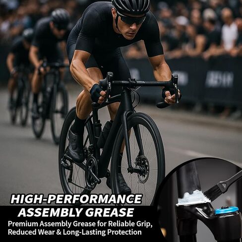 Bicycle Assembly Gel 3.53oz, Fiber Grip Carbon Assembly Gel, Anti-Slip Assembly Paste for Carbon Seatpost, Stem & Handlebar, Bike Grease for Road MTB - Reduces Slippage, Prevents Over-Tightening in Saudi Arabia