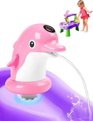 Dolphin Water Table Pump with Magnetic Base No Drill 3H Runtime Continuous Flow Rechargeable for Step 2 for Kids Outdoor Water Play Toys Stable Water Fun Accessories Blue​ in Kuwait