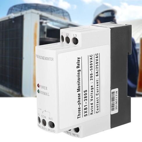 3 Phase Circuit Protection Voltage, Monitoring Relay Phase Failure Sequence Protector for Air Compressors, Electric Motors, Distribution Boxes, Water Pumps, Oil Pumps in Saudi Arabia
