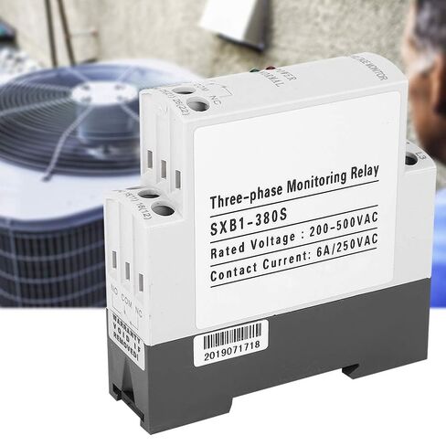 3 Phase Circuit Protection Voltage, Monitoring Relay Phase Failure Sequence Protector for Air Compressors, Electric Motors, Distribution Boxes, Water Pumps, Oil Pumps in Saudi Arabia