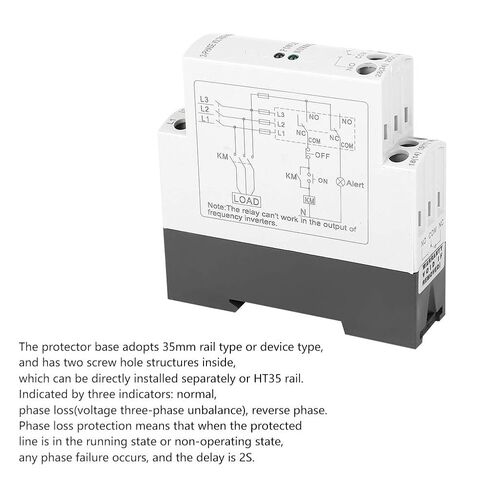 3 Phase Circuit Protection Voltage, Monitoring Relay Phase Failure Sequence Protector for Air Compressors, Electric Motors, Distribution Boxes, Water Pumps, Oil Pumps in Saudi Arabia