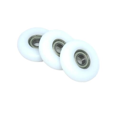 BSR69838-10 4pcs OD 38mm Rowing Machine Rollers 8x38x10mm POM Rower Wheel Plastic Coated Bearing Wheels White Deep Groove Ball Bearing Chrome Steel in Saudi Arabia