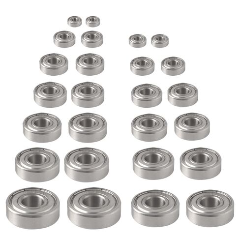 2 pcs of Each 13 Sizes Deep Grooved Ball Bearings High Precision Wear-Resistant Rust-Resistant Quiet Stainless Steel Double Metal Shielded ID 5-6mm OD 9-22 mm Width 3-7 mm Total 26 pcs in Saudi Arabia