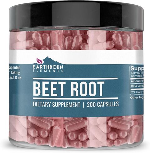 Earthborn Elements Beet Root 200 Capsules, Pure & Undiluted, No Additives in Saudi Arabia