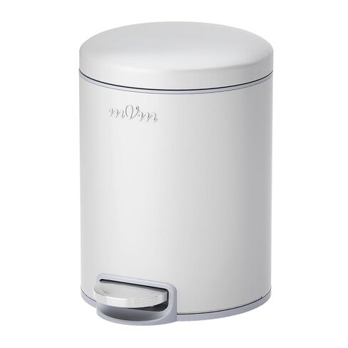 mVm Bathroom Garbage Can,1.3 Gallon/5 Lliter Round Stainless Steel Trash Can,Step Small Trash Can with Lid and Foot Pedal,Soft-Close,Anti-Fingerprint.for Bathroom,Bedroom,Office,Living Room(Gray) in Saudi Arabia