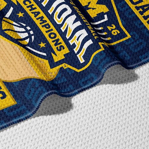 منشفة شاطئ وافل خالية من الرمال من Northwest NCAA Michigan Wolverines 2026 للرجال لكرة السلة الوطنية، حمام بوليستر خفيف الوزن وسريع الجفاف، معدات مروحة السفر للسباحة في حمام السباحة، 35 × 60 بوصة in Saudi Arabia