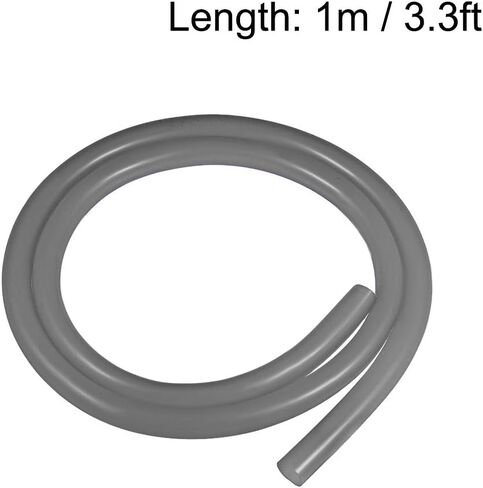 Silicone Tubing, 3/8"(10mm) ID x 1/2"(13mm) OD 3.3ft Rubber Tube Air Hose Water Pipe for Pump Transfer, Grey in Saudi Arabia