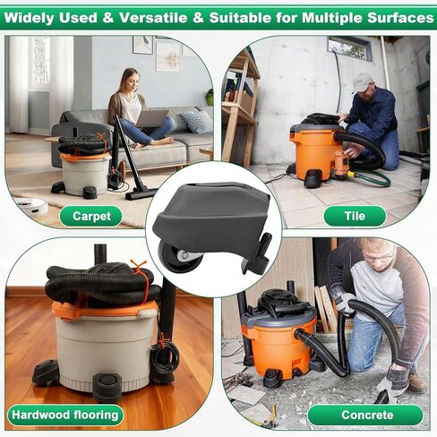 عجلة قدم 12388 وعجلة 12293 تناسب قطع غيار عجلات التفريغ Ridgid Shop Vac من 6 إلى 16 جالون، استبدل WD16650 WD06350 WD1665M WD1635 WD1635M WD1245M WD12500 WD12460 in Saudi Arabia