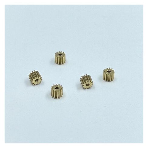 5pcs 0.25 Modulus Teeth Brass Metal Copper Gear for Toy Car Spindle 1mm Shaft 12T in Saudi Arabia