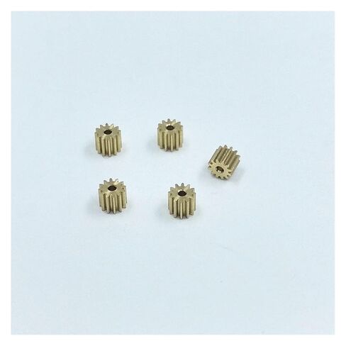 5pcs 0.25 Modulus Teeth Brass Metal Copper Gear for Toy Car Spindle 1mm Shaft 12T in Saudi Arabia