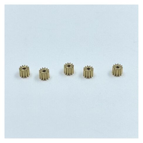 5pcs 0.25 Modulus Teeth Brass Metal Copper Gear for Toy Car Spindle 1mm Shaft 12T in Saudi Arabia