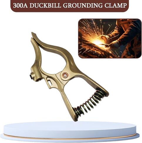 T-Style Welding Ground Clamp, 300-Amp Brass Welding Ground Earth Grip Clip with Smooth Surface, Heavy Duty Manual Automotive Repair Accessories, Universal for Vehicles in Saudi Arabia