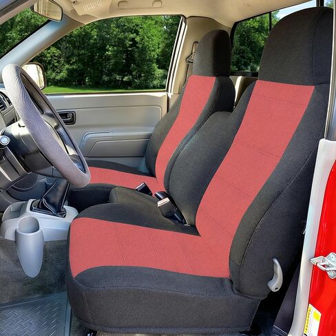 Washable Seat Cover for Chevrolet Colorado/GMC Canyon 2004 2005 2006 2007 2008 2009 2010 2011 2012 Front 60/40 Split Bench Seat with Console Armrest - Red in Saudi Arabia