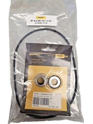 Davey Pumps Seal KIT BT14-30 MEHCANICAL Seal, and O-Ring. Part # KIT315BPL in Saudi Arabia