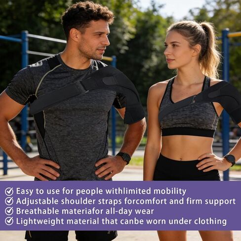 Shoulder Brace for Women, Rotator Cuff Shoulder Brace, Adjustable and Can be Worn Under Clothes, Free to Add Ice Packs for Men & Women, Left & Right in Saudi Arabia