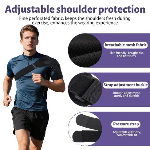 Shoulder Brace for Women, Rotator Cuff Shoulder Brace, Adjustable and Can be Worn Under Clothes, Free to Add Ice Packs for Men & Women, Left & Right in Saudi Arabia