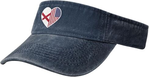 I Love America and Alabama Sun Visor Hats Vintage Baseball Cap for Women Men Sun Hat in Saudi Arabia