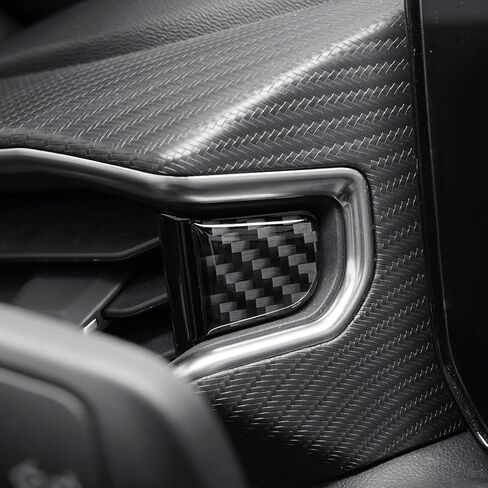 BETTERHUMZ Co-Pilot Panel Sticker Compatible with Ford Mustang 2024 2025 Carbon Fiber Decoration Strip Passenger Side Interior Accessories (Red) in Saudi Arabia