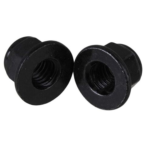 CNBTR Black M6 Zinc Plating Nylon and Carbon Steel Hex Flange Lock Nut Pack of 20 in Saudi Arabia