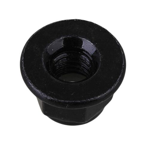 CNBTR Black M6 Zinc Plating Nylon and Carbon Steel Hex Flange Lock Nut Pack of 20 in Saudi Arabia