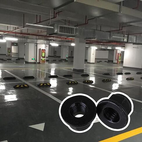 CNBTR Black M6 Zinc Plating Nylon and Carbon Steel Hex Flange Lock Nut Pack of 20 in Saudi Arabia