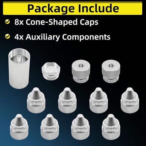 1.375X24 1.375 أجزاء مخروطية الشكل أغطية نهاية أغطية صواميل من سبائك الألومنيوم الفضية، أغطية نهاية مخروطية من الألومنيوم الملولبة لأجزاء فرايت لاينر كينوورث بيتربيلت فولفو ماك الدولية للشاحنات in Kuwait