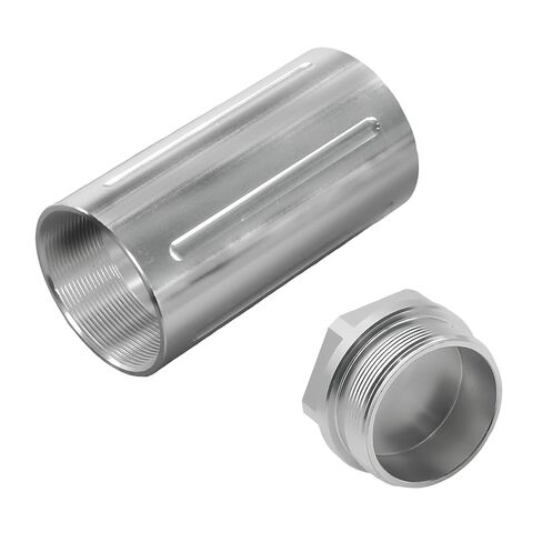 1.375X24 1.375 أجزاء مخروطية الشكل أغطية نهاية أغطية صواميل من سبائك الألومنيوم الفضية، أغطية نهاية مخروطية من الألومنيوم الملولبة لأجزاء فرايت لاينر كينوورث بيتربيلت فولفو ماك الدولية للشاحنات in Kuwait