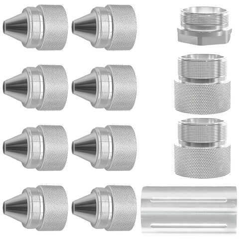 1.375X24 1.375 أجزاء مخروطية الشكل أغطية نهاية أغطية صواميل من سبائك الألومنيوم الفضية، أغطية نهاية مخروطية من الألومنيوم الملولبة لأجزاء فرايت لاينر كينوورث بيتربيلت فولفو ماك الدولية للشاحنات in Kuwait