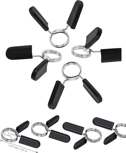 مشابك أثقال مقاس 1 بوصة، مشبك زنبركي للدمبل، أطواق دائرية للياقة البدنية، مشبك قفل لرفع الأثقال، قضيب حديدي قياسي لتدريبات القوة، ملحقات صالة الألعاب الرياضية in Kuwait