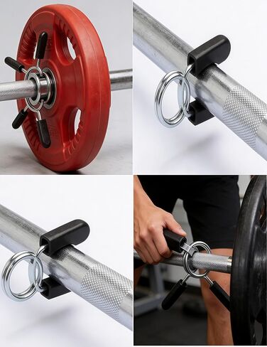 مشابك أثقال مقاس 1 بوصة، مشبك زنبركي للدمبل، أطواق دائرية للياقة البدنية، مشبك قفل لرفع الأثقال، قضيب حديدي قياسي لتدريبات القوة، ملحقات صالة الألعاب الرياضية in Kuwait