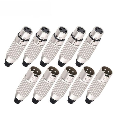 20Pcs Adapter XLR 3 Pin Male & Female Plug XLR for Camcorder Audio Microphone Adapter Connector(10xMale 10xFemale) in Kuwait