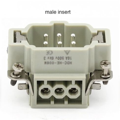 Rectangular Heavy Duty Connector 6 Core Butt Type He-06 Socket for Aerospace Industry 16A 1Pcs in Saudi Arabia