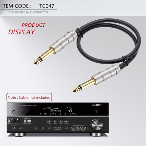 10Pcs 6.35mm Mono Audio Jack Connector Plug Microphone in Kuwait