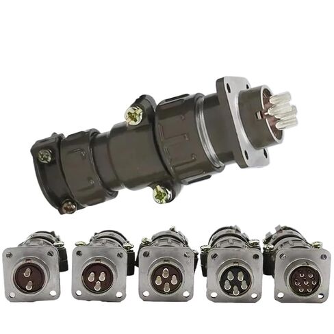 Aviation Socket Round Connector P20 2.3.4.5.7 Core Pins Interface Diameter 20MM 1Pcs(7 pins) in Saudi Arabia